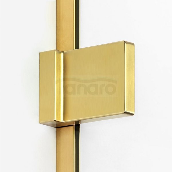 NEW TRENDY Kabina ścianka walk-in szkło 6mm AVEXA GOLD BRUSHED 100x200 EXK-1795