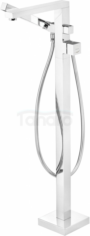 DEANTE - Bateria wannowa wolnostojąca BLUR z zestawem prysznicowym Chrom  BQL_017M
