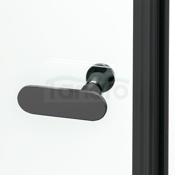 NEW TRENDY Kabina prysznicowa NEW SOLEO BLACK prostokątna pojedyncze drzwi uchylne 90x110x195  D-0231A/D-0148B