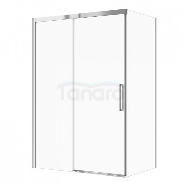 CERSANIT - Set C95 - Kabina Prostokątna CREA przesuwna 140x80X200  Chrom szkło transparentne  S601-298