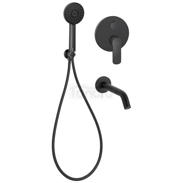INVENA - Zestaw wannowy podtynkowy SIROS black/czarny BS-90-W13-A