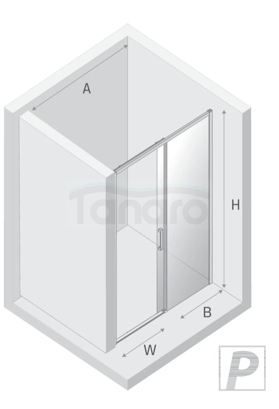 NEW TRENDY Drzwi wnękowe Prime Black 110x200, pojedyncze D-0318A/D-0319A 