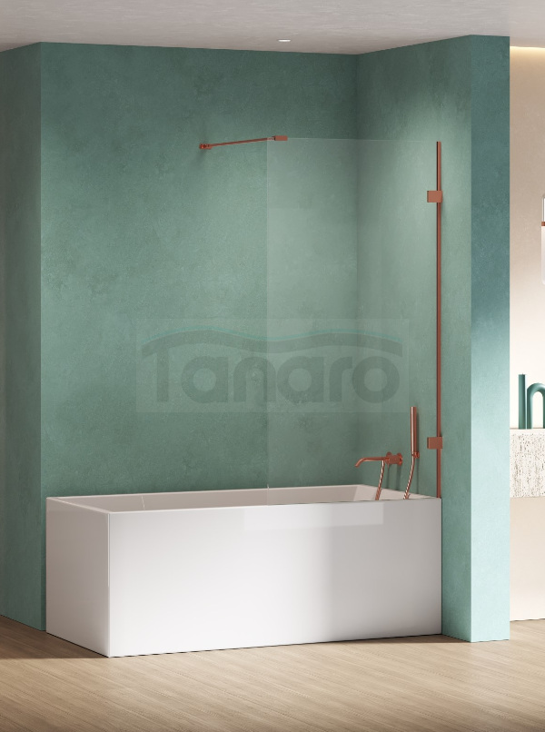 NEW TRENDY Parawan nawannowy Eventa Copper Shine, jednoelementowy, wspornik skośny 90x150 EXK-5697
