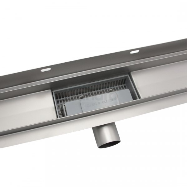 AQUALINE Odpływ liniowy przyścienny 2w1 ze stałym syfonem 80cm LS04800