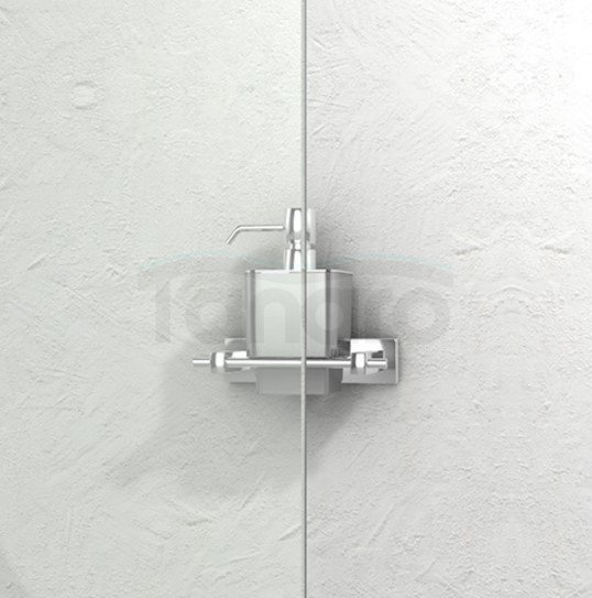 New Trendy - Drzwi prysznicowe pojedyncze uchylne NEW SOLEO z oddzielną ścianką stałą / Linia Gold Rozmiary 90-110 cm