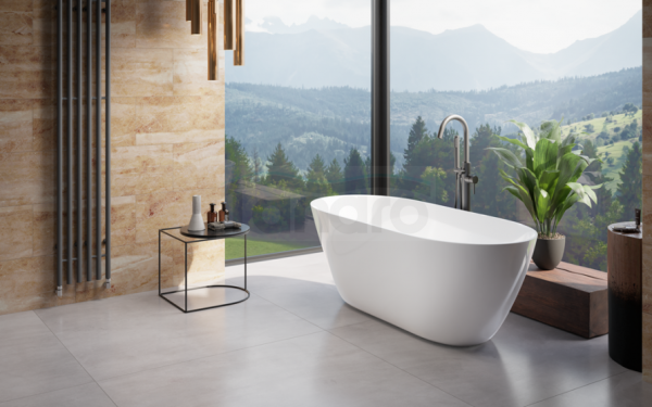 BESCO - Wanna wolnostojąca MOYA 160 + klik-klak chrom  #WMD-160-M