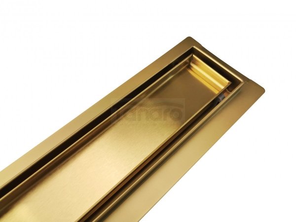 AQUALine - Odpływ liniowy posadzkowy złoty/gold 2w1 pod płytkę 100cm L04GL