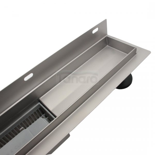 AQUALINE Odpływ liniowy przyścienny 2w1 ze stałym syfonem 70cm LS04700