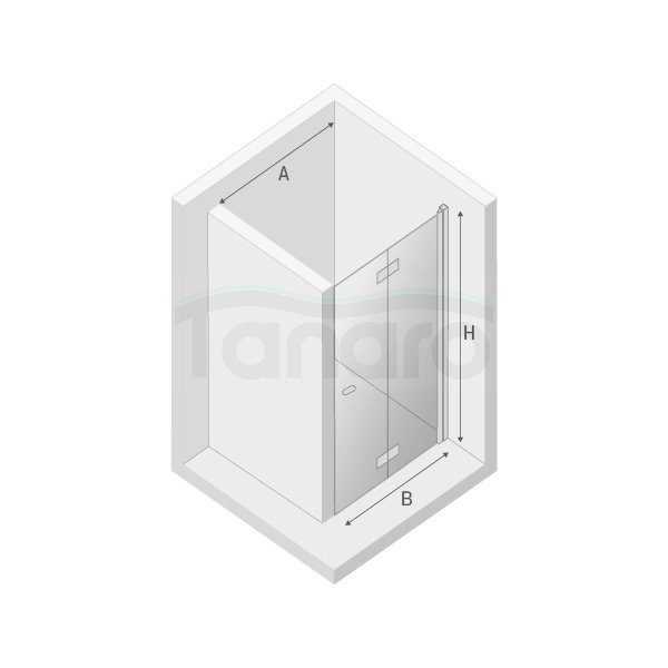 NEW TRENDY New Soleo drzwi wnękowe składane 70x195 cm przejrzyste D-0129A/D-0130A