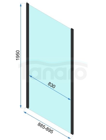REA - Kabina Prysznicowa Przyścienna RAPID SLIDE Black-Czarna  /drzwi 120 + ścianka 90 x2 + ramię x2/