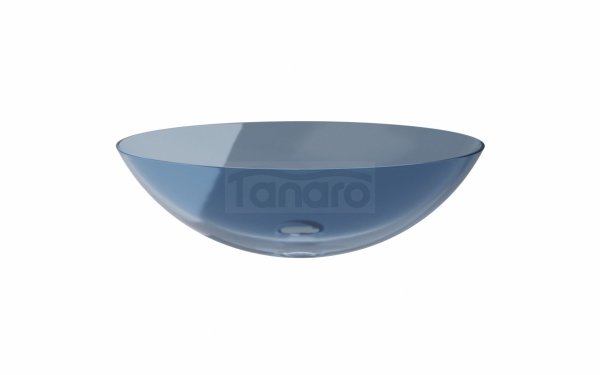 BESCO Umywalka 50x35 Anya Blue Wave + maskownica biała #UMA-50-BWW