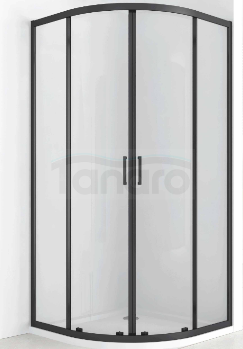 AQUAFORM Kabina prysznicowa AZUL półokrągła 90x90x185 szkło transparentne 5mm profil czarny mat AQ.100-501107