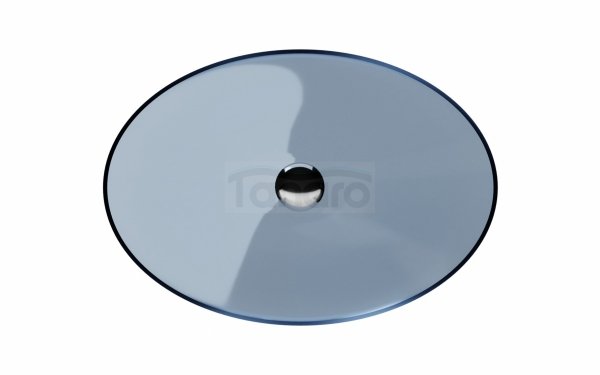 BESCO Umywalka 50x35 Anya Ocean Breeze + maskownica czarny matt #UMA-50-OBB