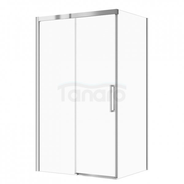 CERSANIT - Set C94 - Kabina Prostokątna CREA przesuwna 120x80X200  Chrom szkło transparentne  S601-297