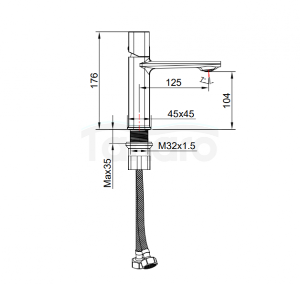 LAVEO Bateria umywalkowa z korkiem TORES BVT_022D