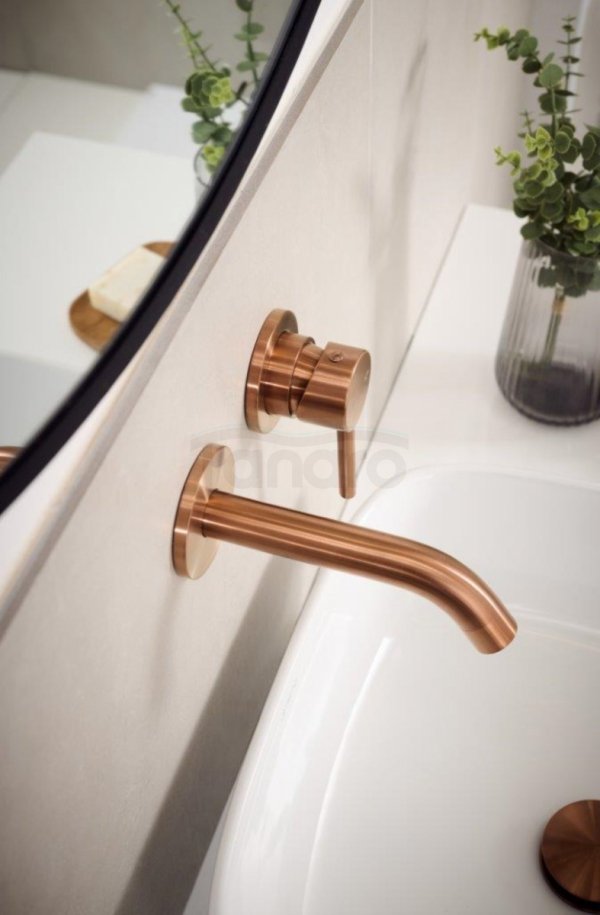 ARMATURA KRAKÓW KFA Bateria umywalkowa podtynkowa MOZA BRUSHED ROSE GOLD/MIEDŹ SZCZOTKOWANA 5039-810-34
