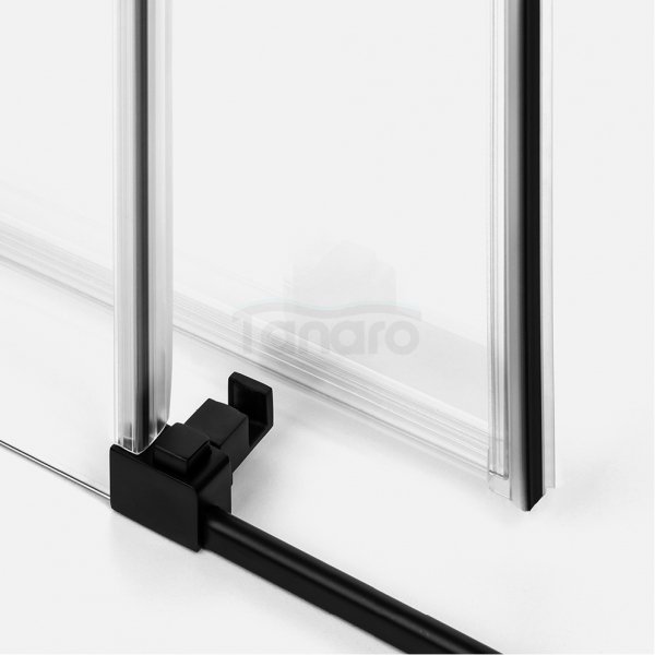 NEW TRENDY Kabina prysznicowa SOFTI BLACK X 1D prostokątna L 100x120x200 szkło czyste 8mm Active Shield 2.0 EXK-5383