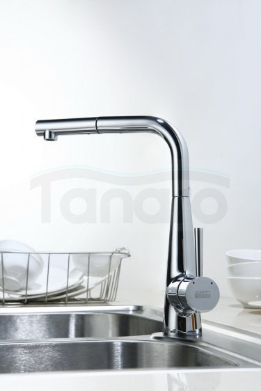 BLUE WATER Bateria kuchenna z wyciąganą wylewką MIROS CHROM 