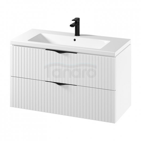 CERSANIT ZESTAW SET C144 TIRSO 100 BIAŁY MATOWY (SZAFKA + UMYWALKA) S801-542