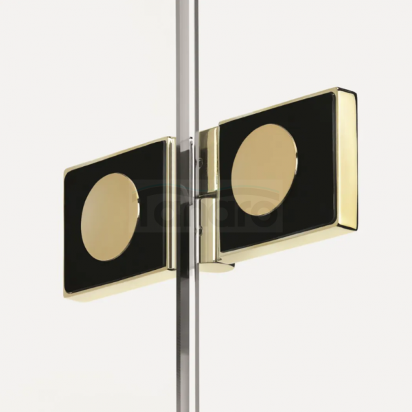 NEW TRENDY Drzwi wnękowe New Soleo Light Gold, pojedyncze, składane 120x195 prawe D-0469A