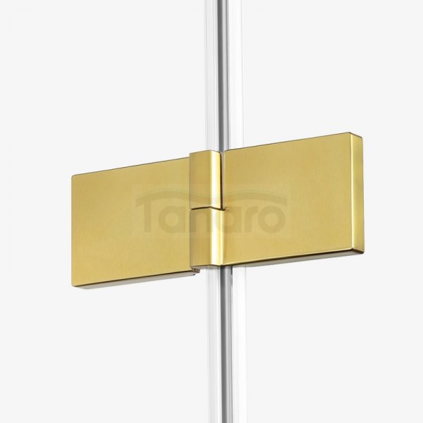 NEW TRENDY Kabina prysznicowa AVEXA GOLD BRUSHED 1D L 100x90x200 szkło czyste 6mm Active Shield 2.0 EXK-1756