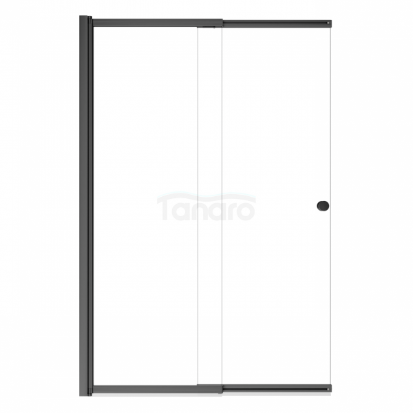 BESCO Parawan wannowy przesuwny 100x150 Easy Slide Gun Metal 100 PESGM-2S