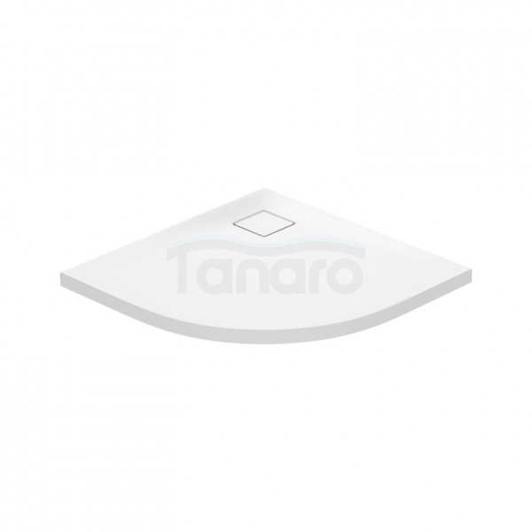 CERSANIT - Set B185: brodzik półokrągły TAKO Slim 90x4 biały + syfon  S601-120