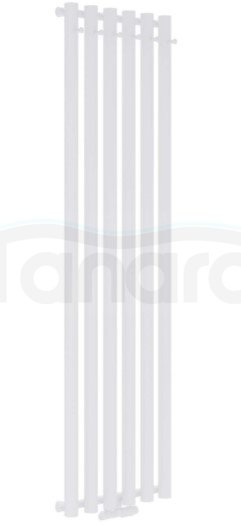 AQUAFORM - Grzejnik łazienkowy ASAMI PLUS pionowy 1800X332 494W / przył. dolne 50MM z wieszakami biały  GRŁ-G/AP-1800X332-B 