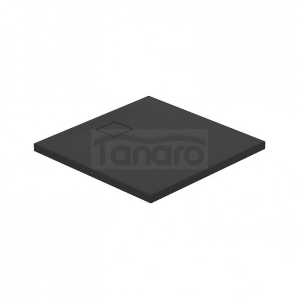 CERSANIT - brodzik kwadratowy TAKO Slim 90 x 4 czarny mat + syfon  S932-166