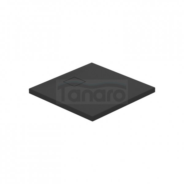 CERSANIT - brodzik kwadratowy TAKO Slim 80 x 4 czarny mat + syfon  S932-165