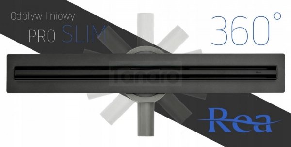 REA - odpływ liniowy NEO SLIM PRO black CZARNY 900