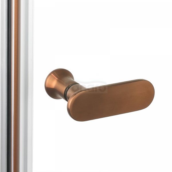 NEW TRENDY Kabina prysznicowa New Soleo Copper Brushed, pojedyncze drzwi, z dodatkową ścianką 90x120x195 K-1988