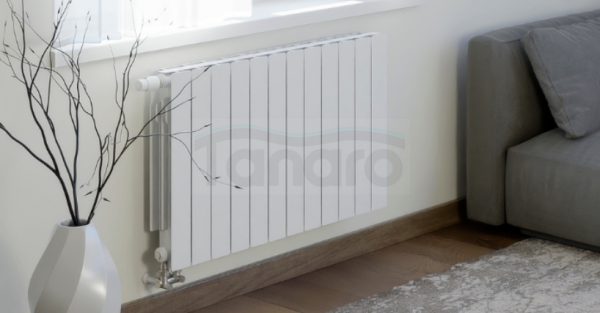 ARMATURA KRAKÓW KFA Grzejnik aluminiowy ADR500/D/8 z dolnym lewym zasilaniem kątowym 763-083-44