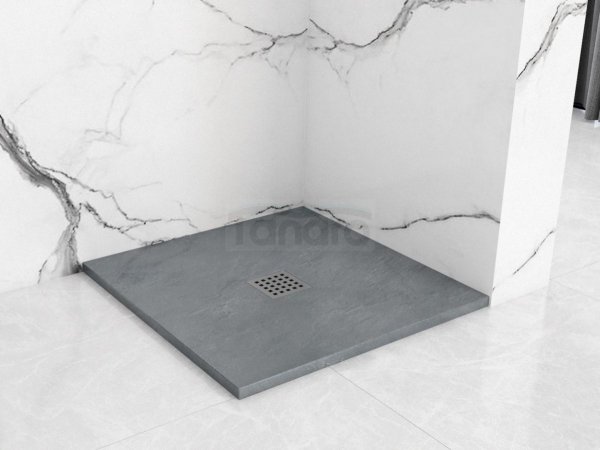 REA - Brodzik prysznicowy GREY ROCK 90 x 90