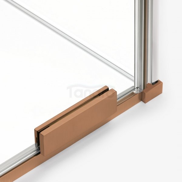 NEW TRENDY Drzwi wnękowe SMART COPPER BRUSHED 1D U 110x200 szkło czyste 8mm Active Shield 2.0 EXK-7644
