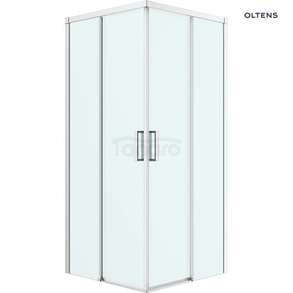 Oltens Breda kabina prysznicowa 80x80 cm kwadratowa chrom/szkło przezroczyste 20005100