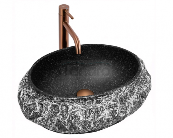 REA Umywalka nablatowa Rea Mika Gabro Black