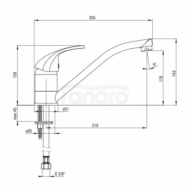 DEANTE PEPE Bateria kuchenna grafit BDP_260M