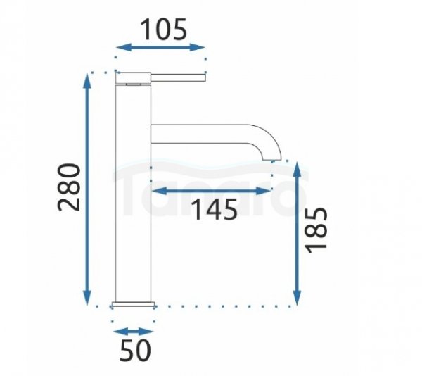 REA - Bateria umywalkowa SPOT Gold/Złota Wysoka
