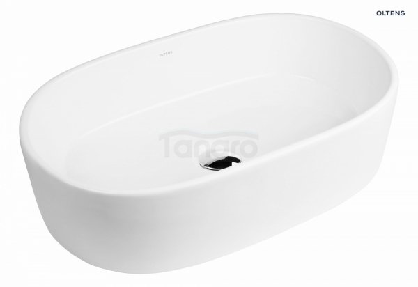 OLTENS Lom umywalka 55x34 cm owalna nablatowa biała 40811000