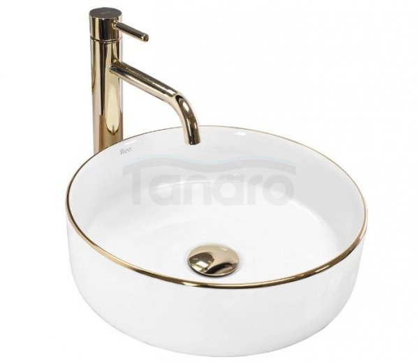 REA - umywalka nablatowa SAMI Gold Edge