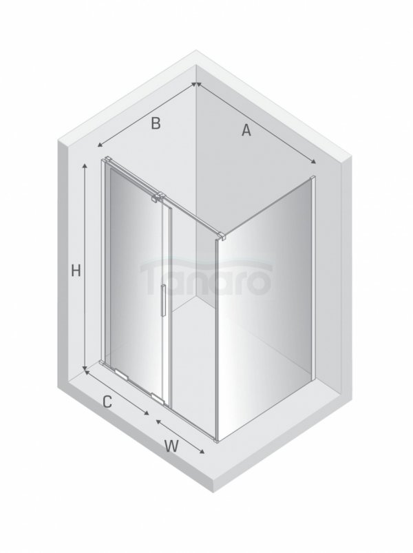 NEW TRENDY Kabina prysznicowa Smart, drzwi przesuwne 160x120x200 EXK-4054