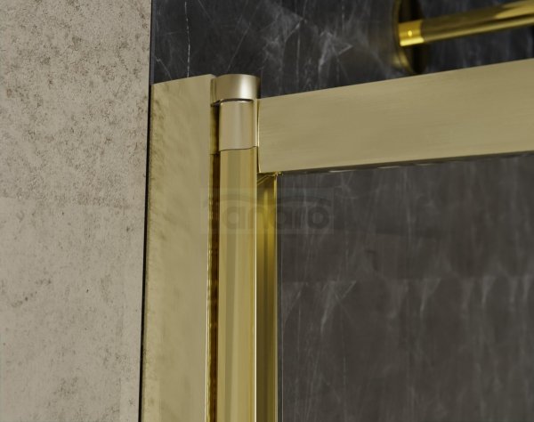 BESCO Parawan wannowy przesuwny 100x150 Easy Slide Gold PESG-2S