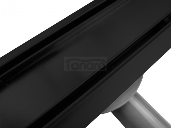 AQUALine - Odpływ liniowy podłogowy 2w1 pod płytkę CZARNY Matowy Obrotowy syfon 90cm R04BK900