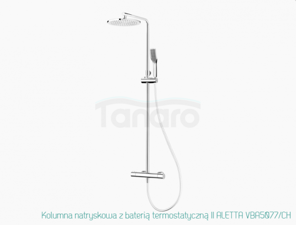 VEDO Zestaw natryskowy z baterią termostatyczną II ALETTA  VBA5077/CH