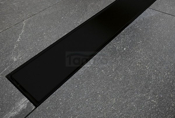BESCO Odpływ prysznicowy liniowy Virgo Nero Duo 70x6 OL-70-VN