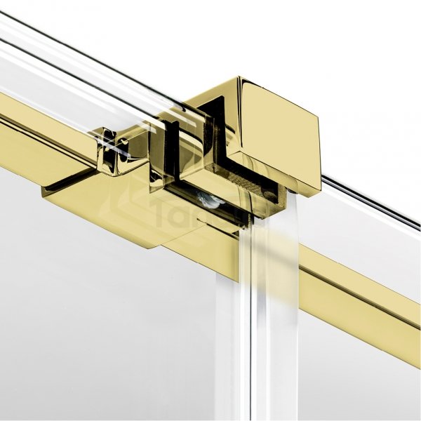 NEW TRENDY Kabina prysznicowa walk in Smart Light Gold, przesuwna, wspornik skośny 100x200 EXK-4295-WU