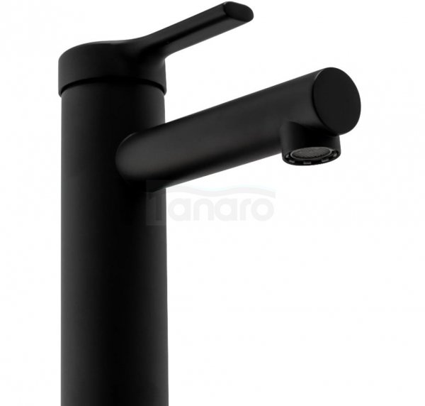 REA - Bateria umywalkowa PIXEL Black / Czarna niska
