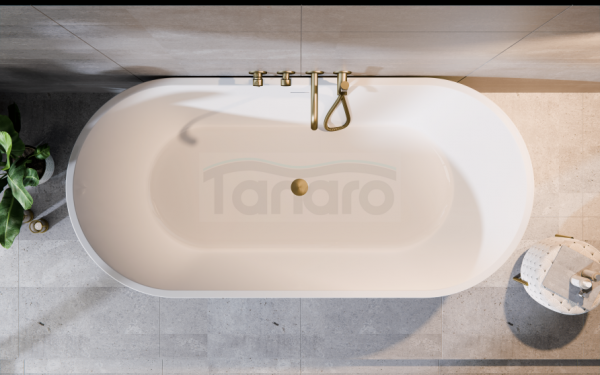 BESCO Wanna wolnostojąca Deeva 170x80 + maskownica odpływu czarna matt #WWA-170-DCZ