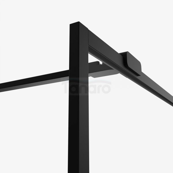 NEW TRENDY Kabina ścianka walk-in Avexa Black 100x200 czarna aluminiowa ramka szkło 6mm EXK-2660